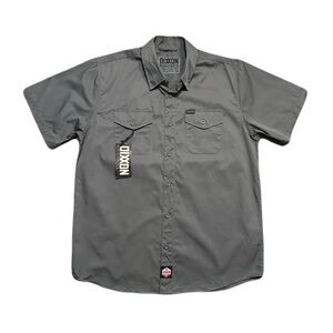 Dixxon Flannel Men’s WORKFORCE Short Sleeve Work Shirt Large Gray